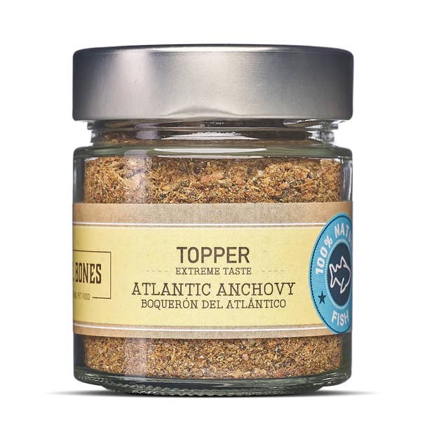 Mr. Bones topping av atlantisk ansjos – 100 g