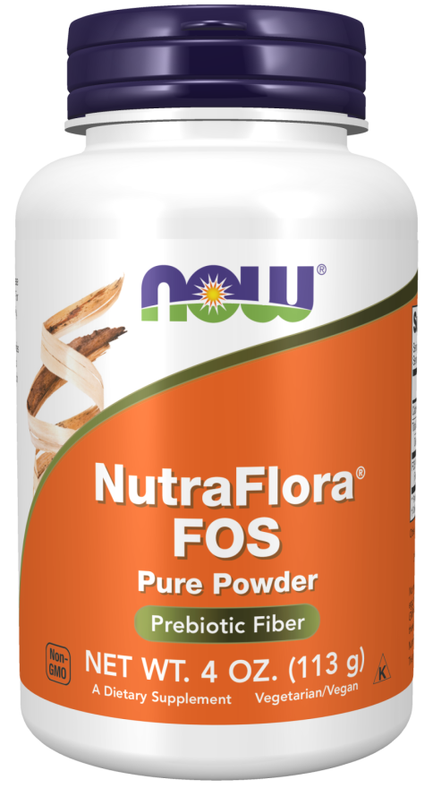 NOW NutraFlora FOS-pulver