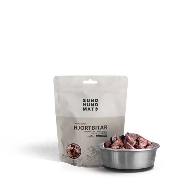 Frysetørkede hjortebiter